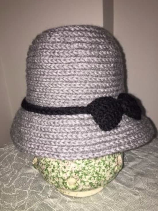 Gri Bayan Vintage Şapka