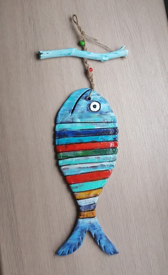 El Yapımı Seramik Balık Figürü
